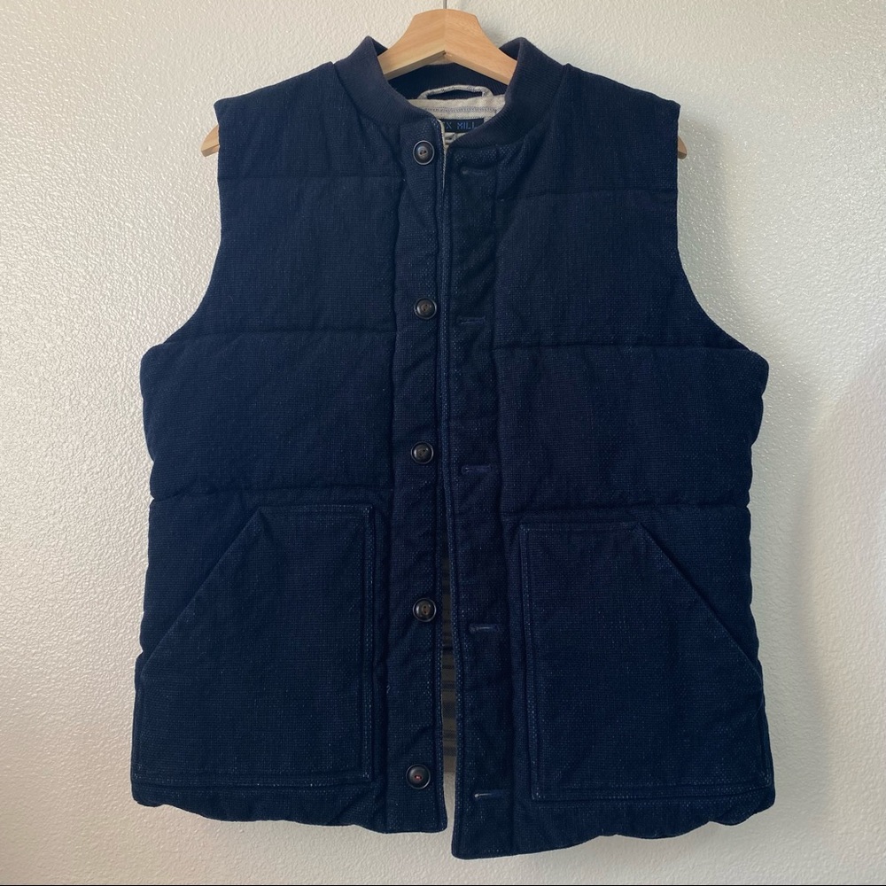 Alex Mill Indigo Quilted Vest Jacket Men's Medium